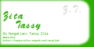 zita tassy business card